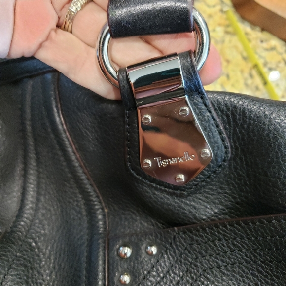 Tignanello Black Hand Bag 8" x 14" - Picture 4 of 10